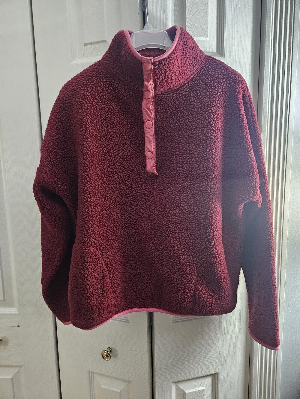 J. Crew Vintage Fleece Red And Pink Size L